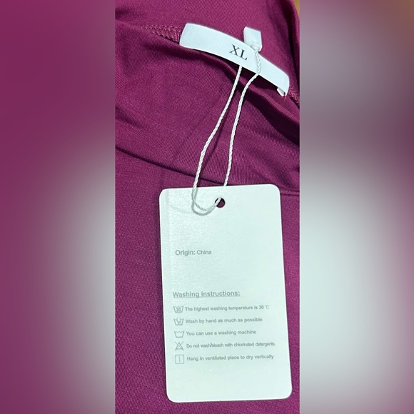 NWT Amazon SZ XL rose pink mock neck turtleneck/bust 42”-52” - Picture 3 of 3